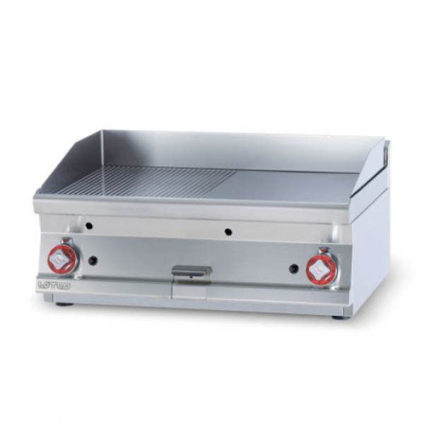  Πλατώ αερίου διπλό 1/2 λείο 1/2 ραβδωτό Superchrom